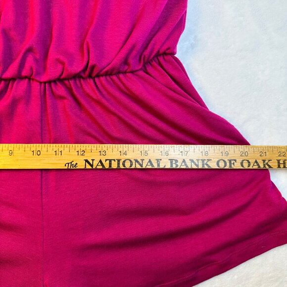 Xhilaration Womens Pink Sleeveless Romper Sz S Crochet-Pockets Comfy Feminine - Picture 8 of 12